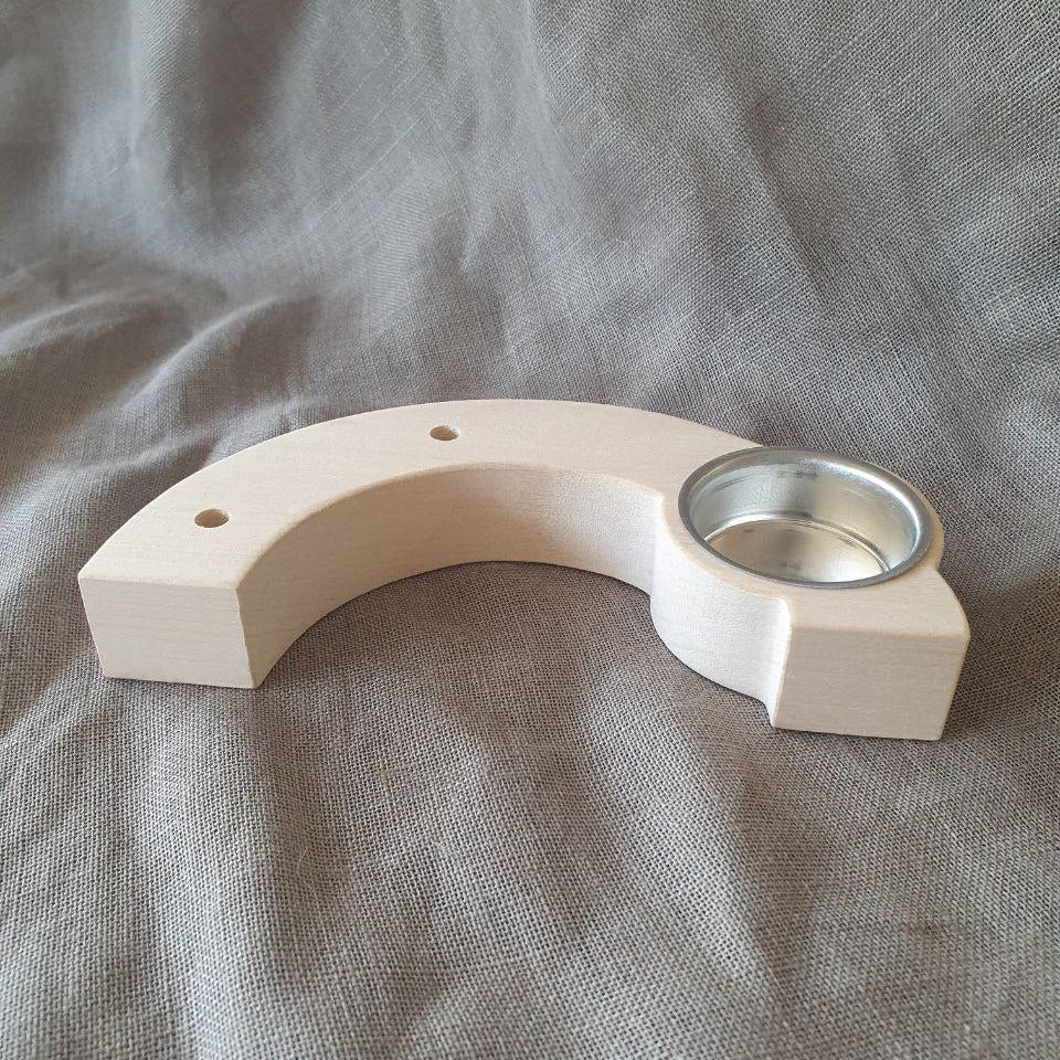 Half-circle tealight holder natural