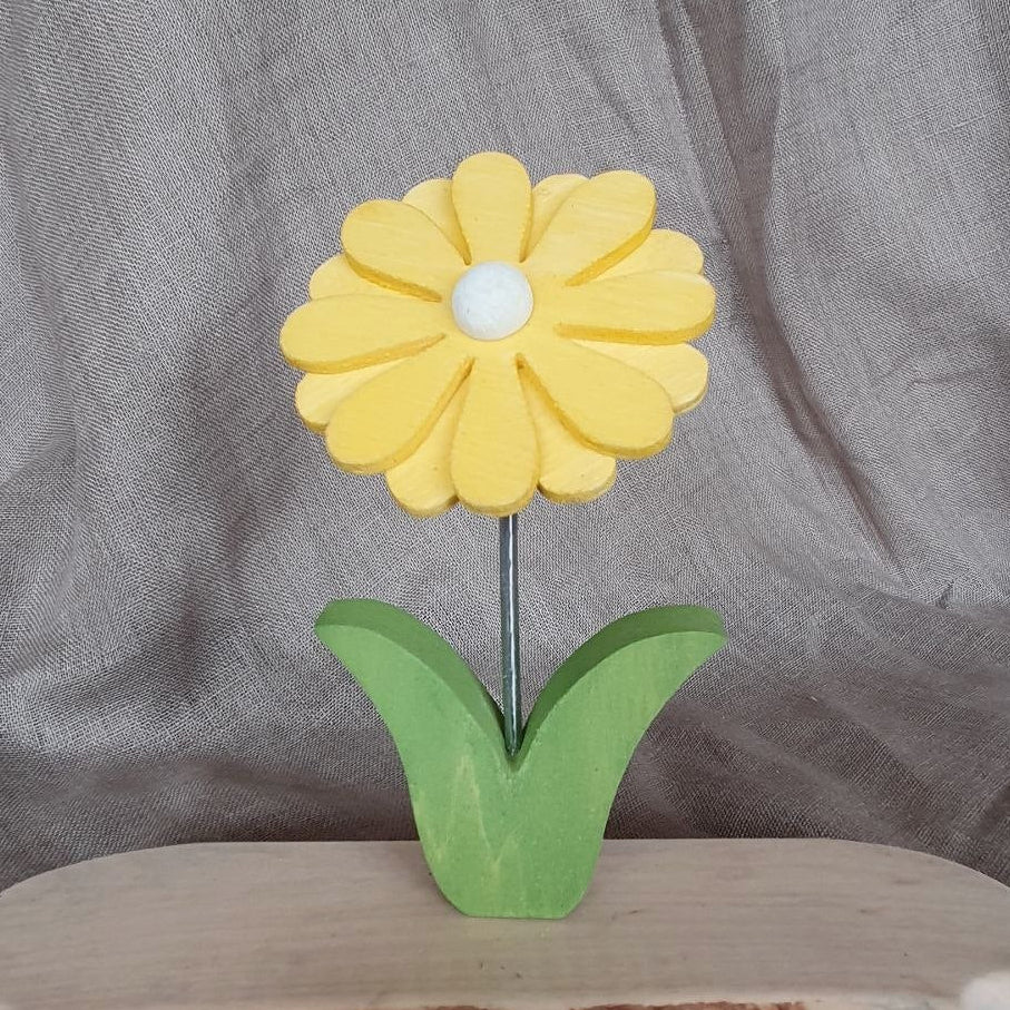 Stecker Gerbera gelb-weiß