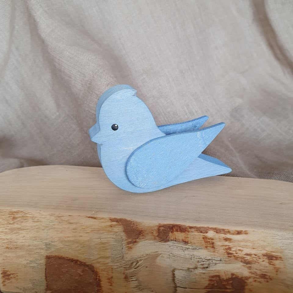 Stecker Vogel hellblau